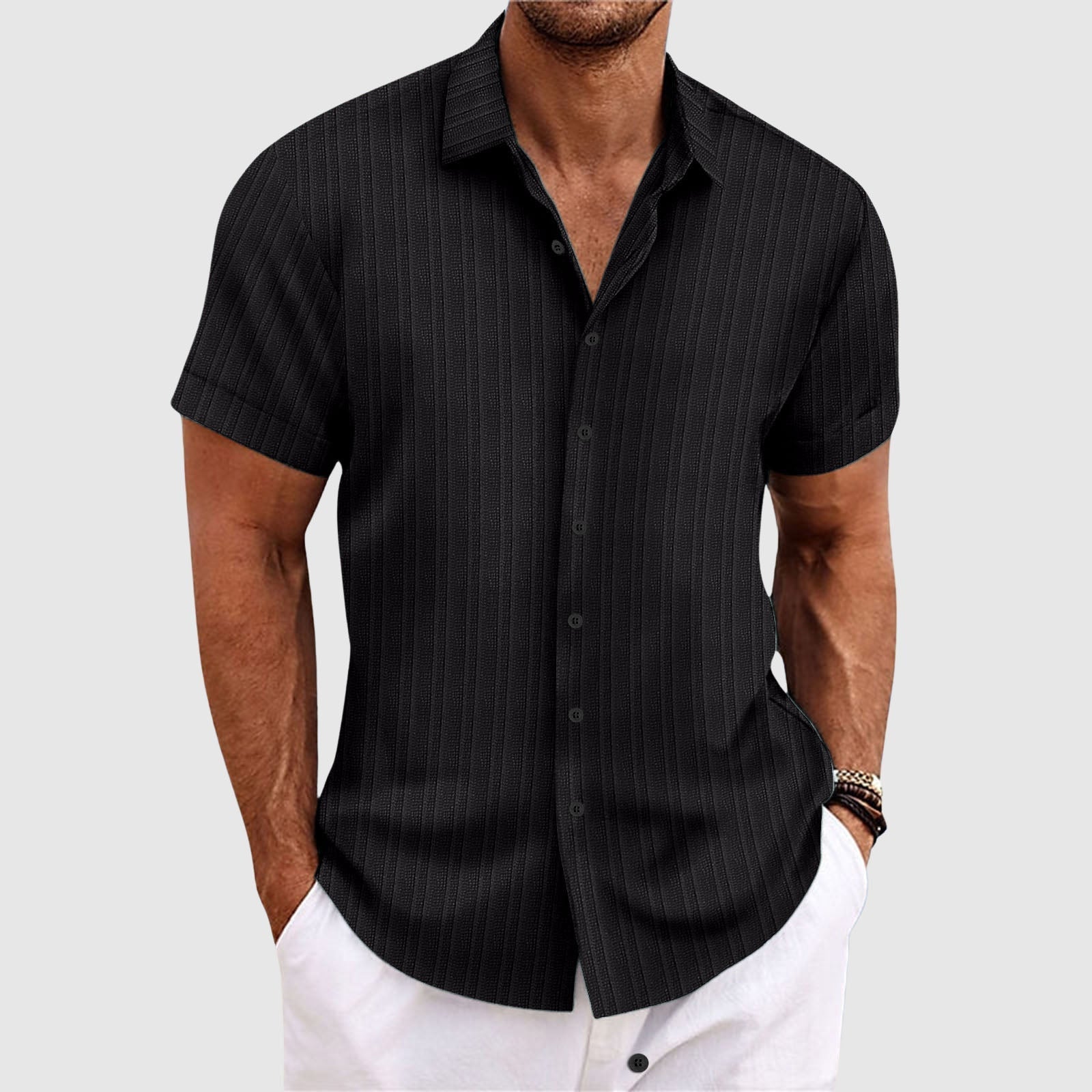 Marcus | North™ Striped Short Sleeve Shirt