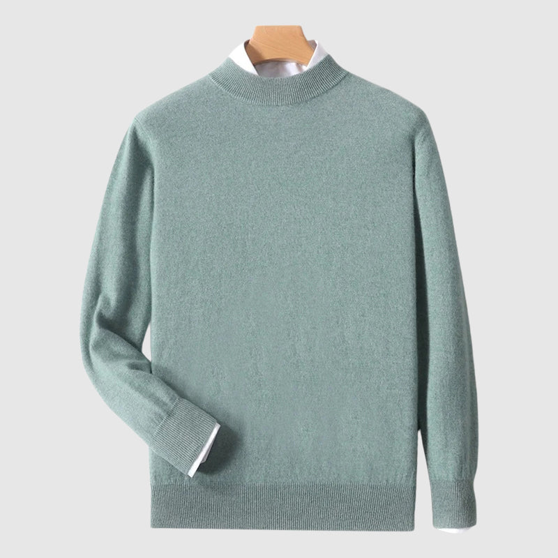 Modern Minimalist Crewneck Woolen Sweater