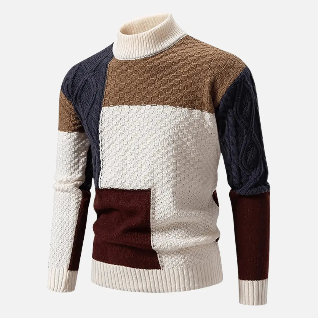 Walter | Textured Patchwork Sweater