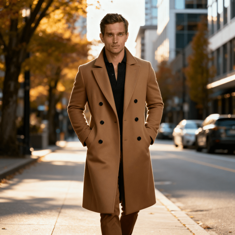 Caleb | Classic Lapel Overcoat in Long Fit
