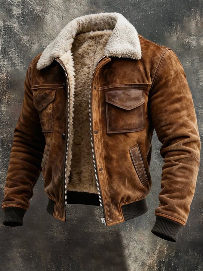 Gianni™ | The Vintage Sherpa-Lined Leather Jacket