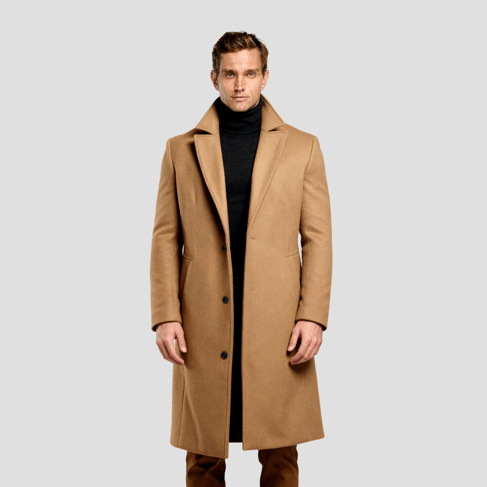 Caleb | Classic Lapel Overcoat in Long Fit