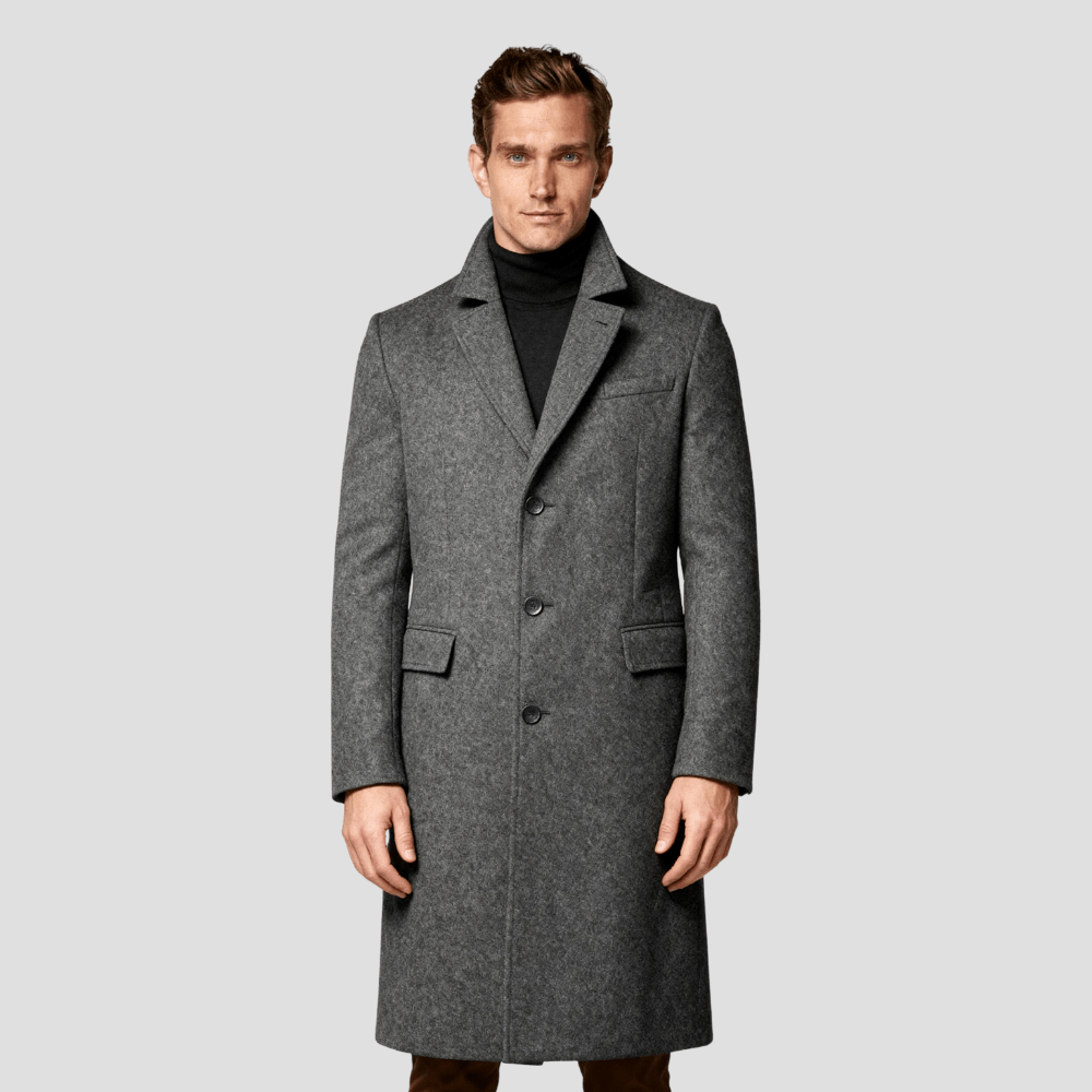 Caleb | Classic Lapel Overcoat in Long Fit