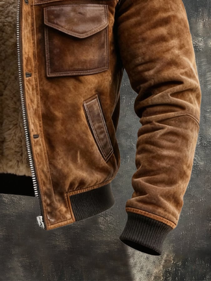 Gianni™ | The Vintage Sherpa-Lined Leather Jacket