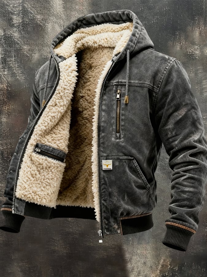 Marco™ | The Vintage Sherpa-Lined Leather Jacket