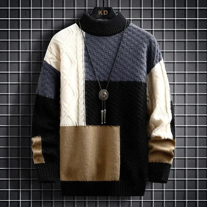 Walter | Textured Patchwork Sweater