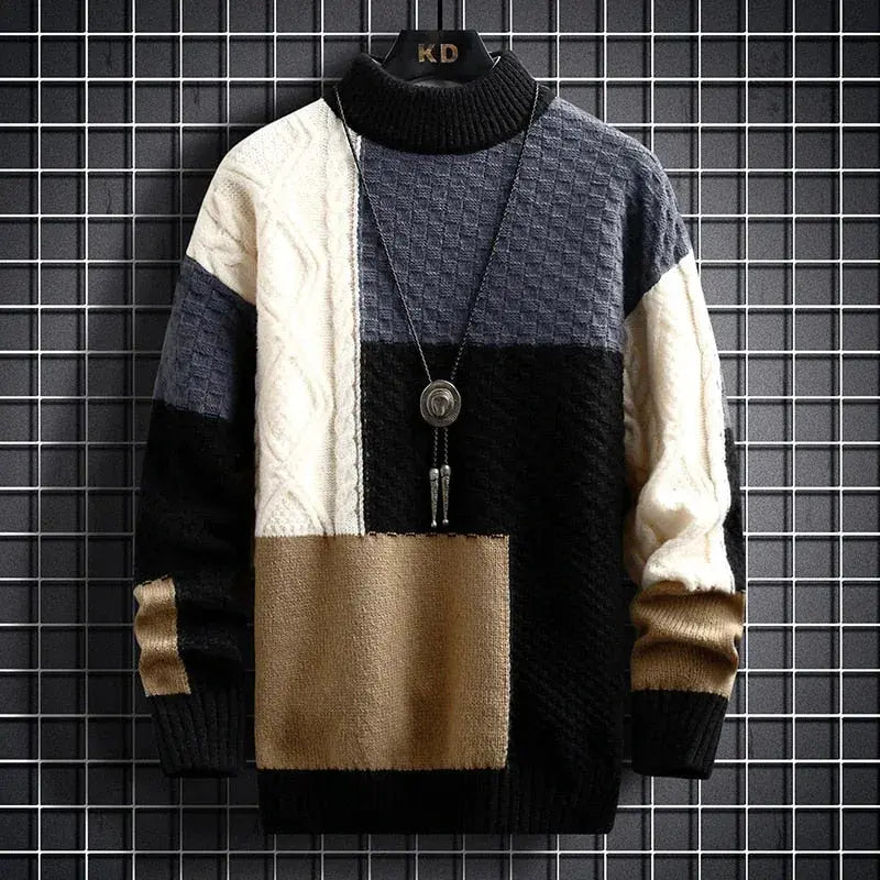 Walter | Textured Patchwork Sweater
