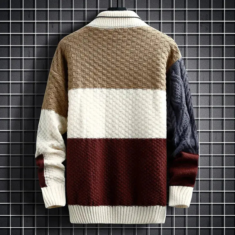 Walter | Textured Patchwork Sweater