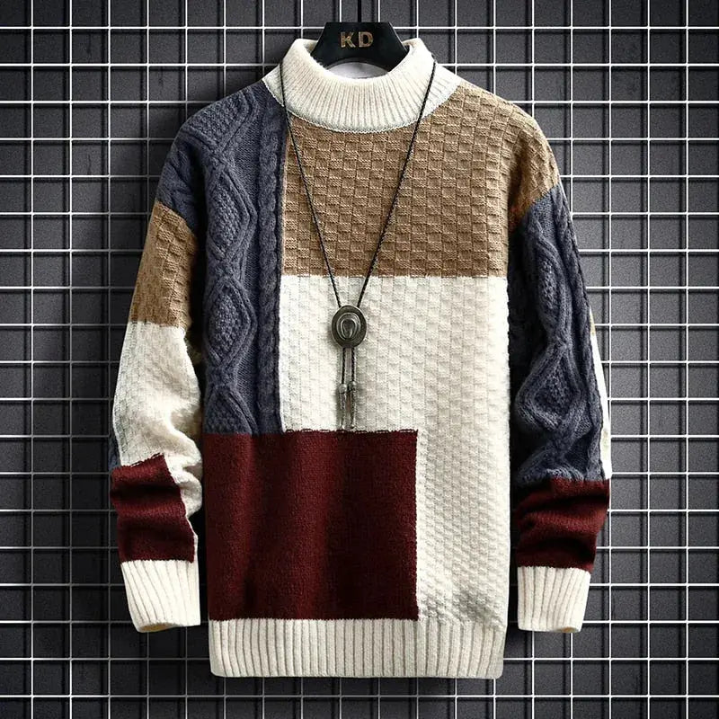 Walter | Textured Patchwork Sweater