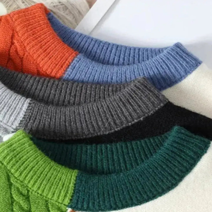 Eugene | Artistic Patch Knit Sweater