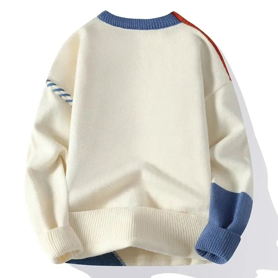 Eugene | Artistic Patch Knit Sweater