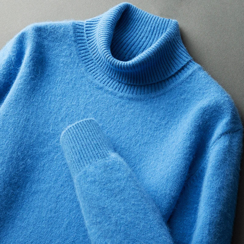 CloudSoft Warm Turtleneck Knit Sweater