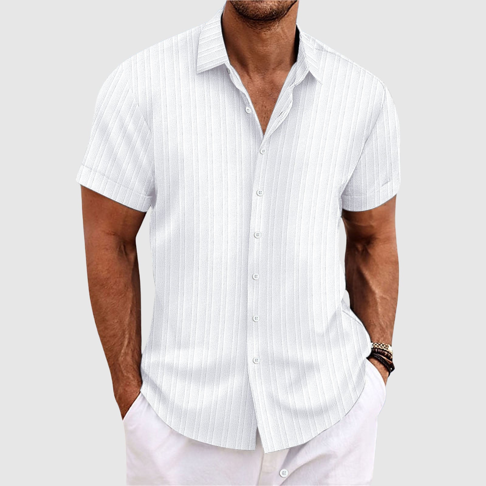 Marcus | North™ Striped Short Sleeve Shirt