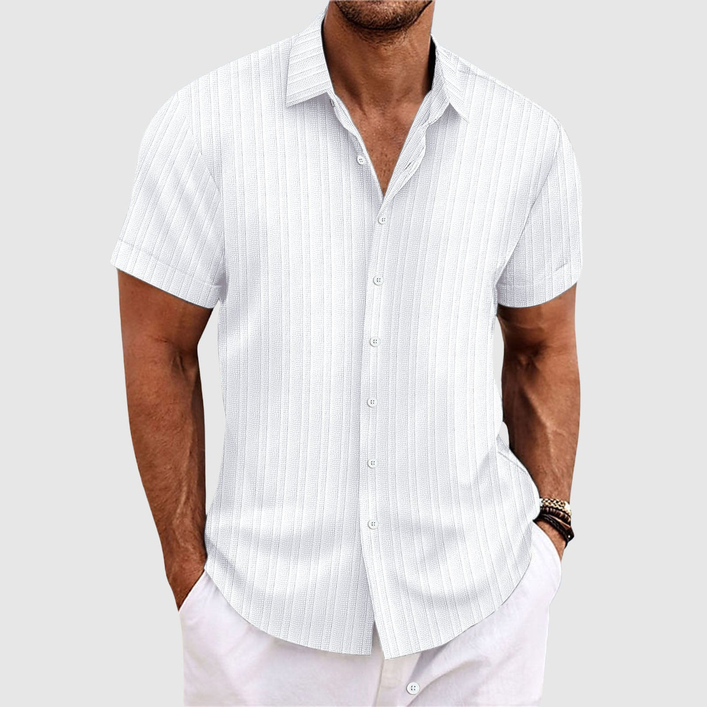 Marcus | North™ Striped Short Sleeve Shirt