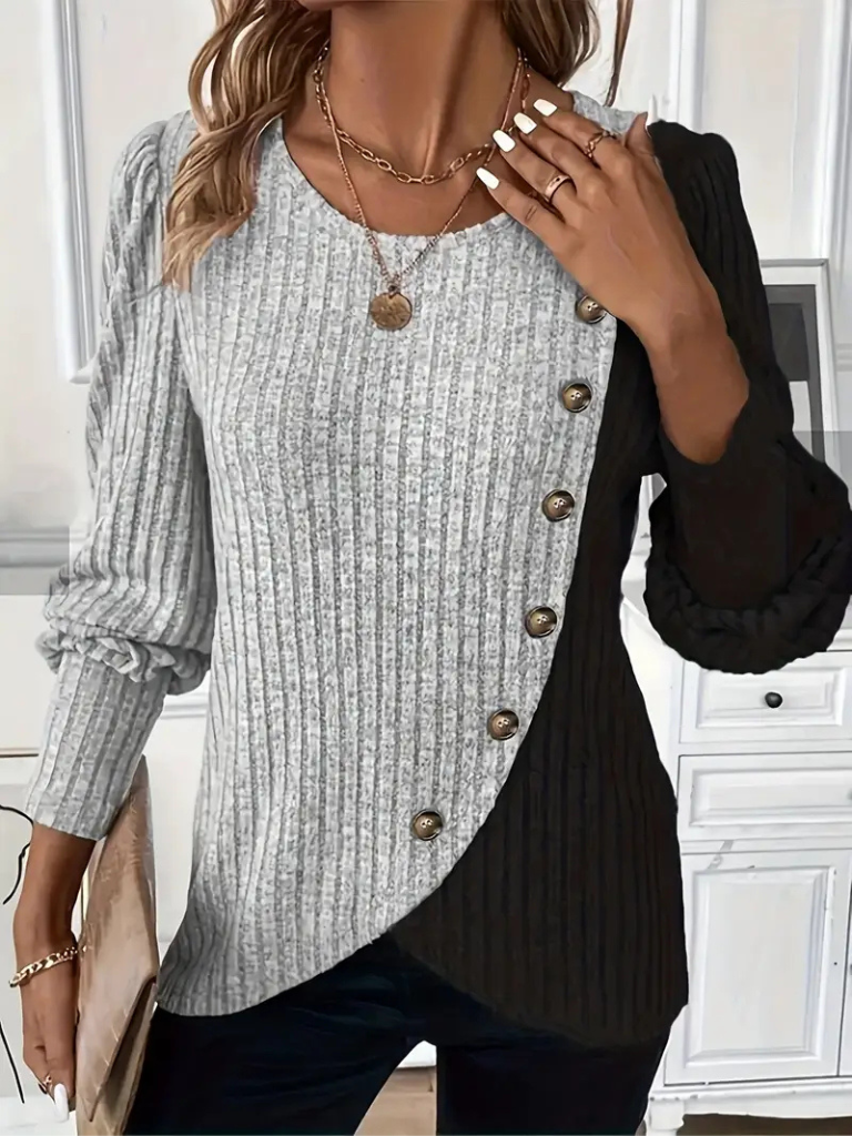 Rhea Color Block Knit Top
