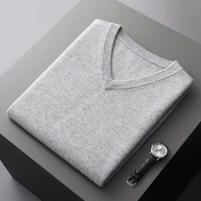 Men’s V-Neck Wool Blend Sweater