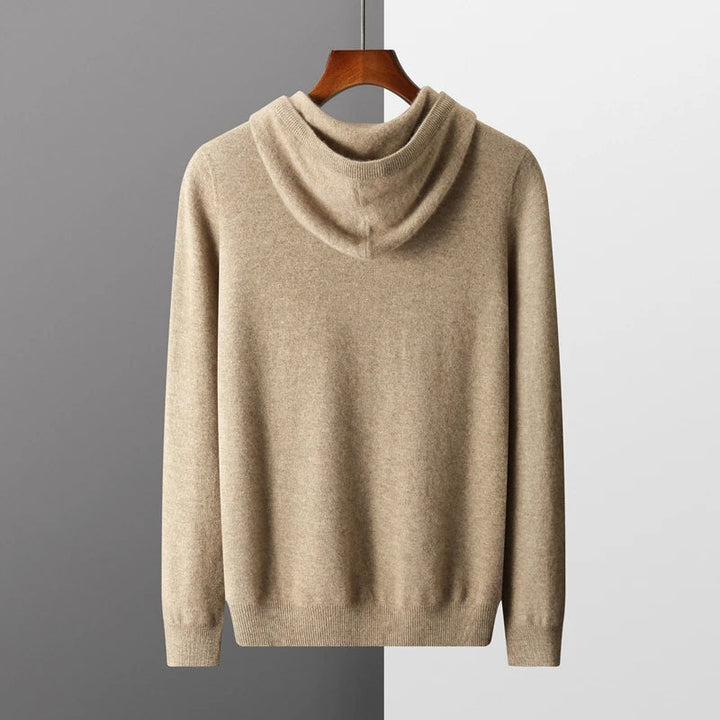 Merino Wool Hoodie for Men with Drawstrings