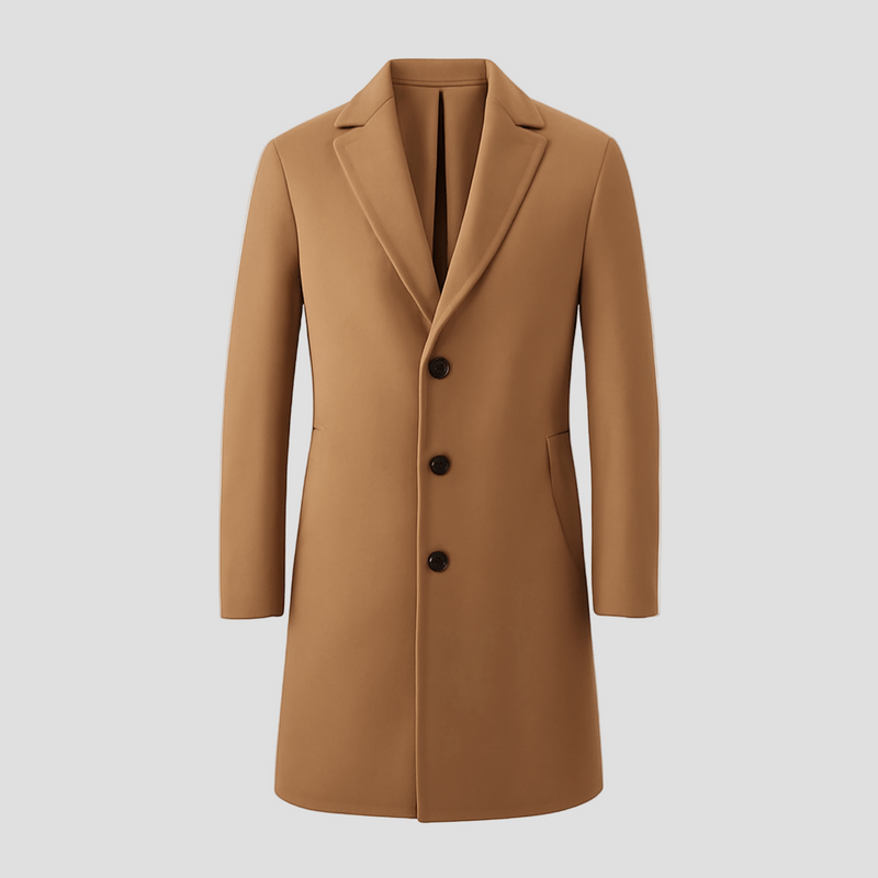 Caleb | Classic Lapel Overcoat in Long Fit