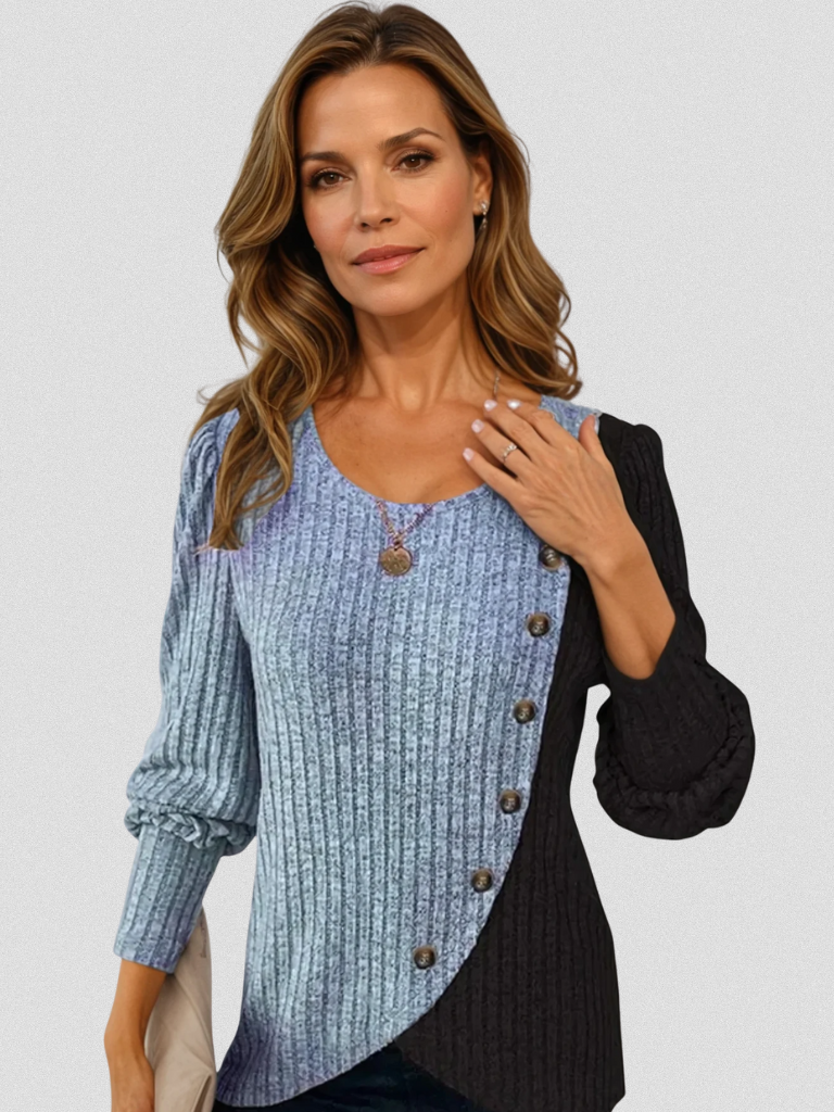 Rhea Color Block Knit Top