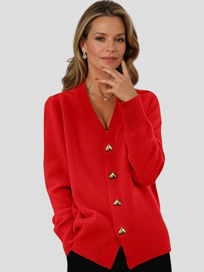 Clara Heart Button Cardigan