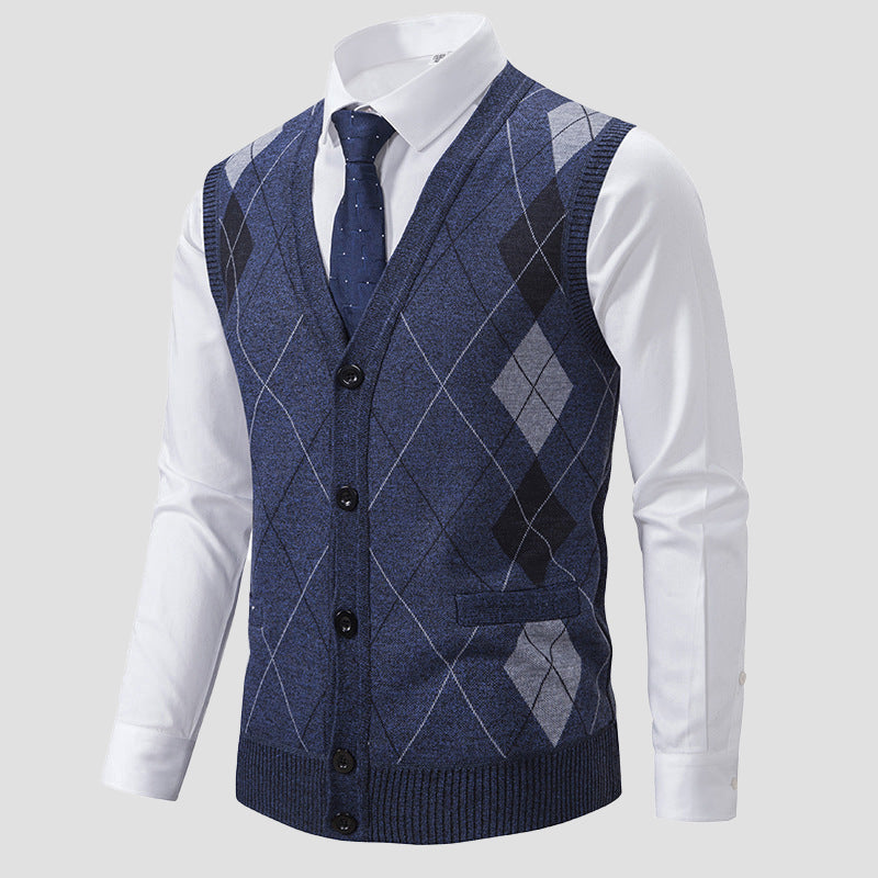 Roberto Russo Diamond Knitted Vest