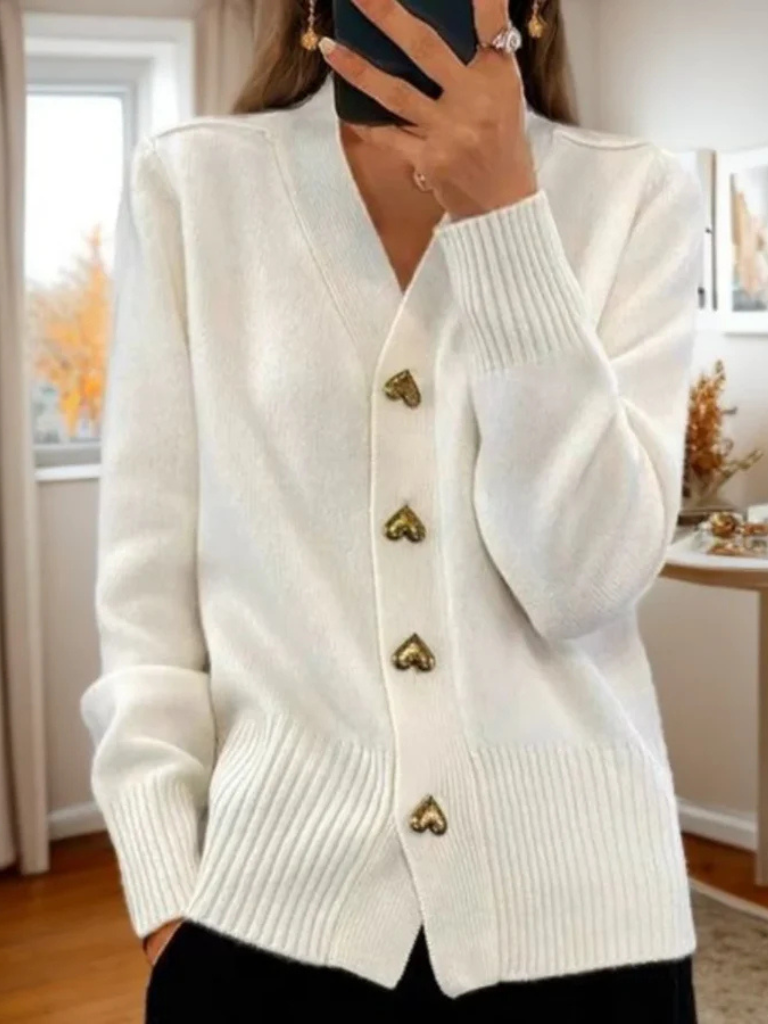 Clara Heart Button Cardigan