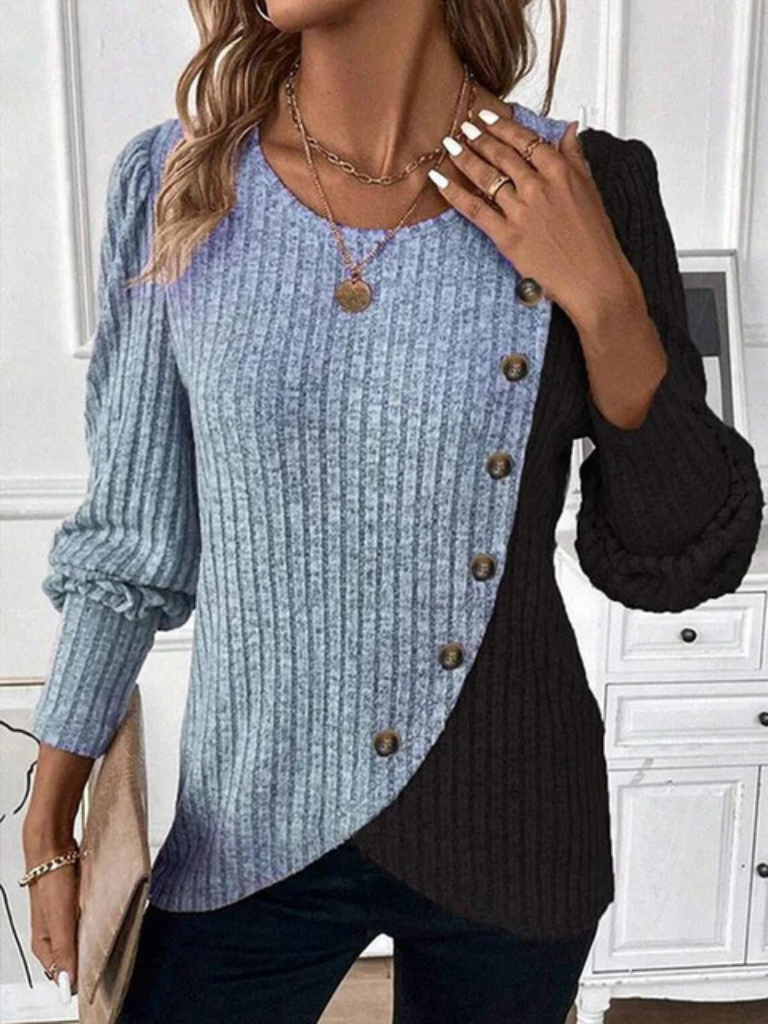 Rhea Color Block Knit Top