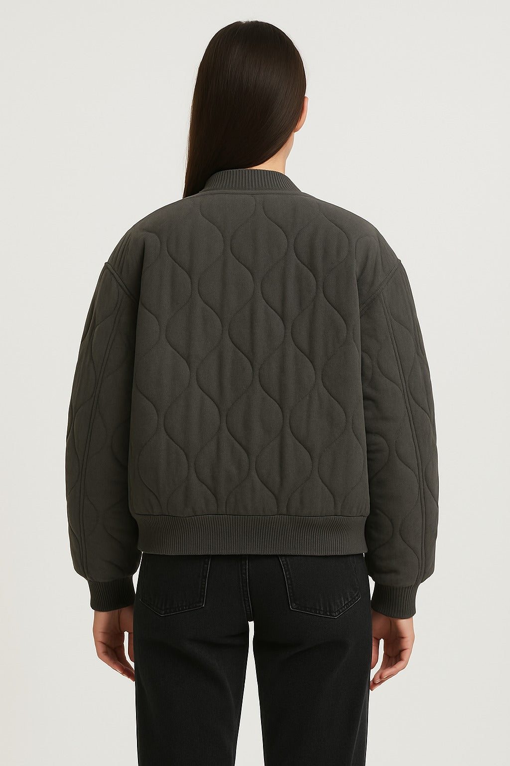 Oversized Women’s Bomber Jacket – Transitional Zip-Up Jacket