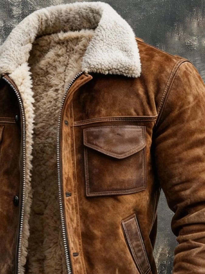 Gianni™ | The Vintage Sherpa-Lined Leather Jacket