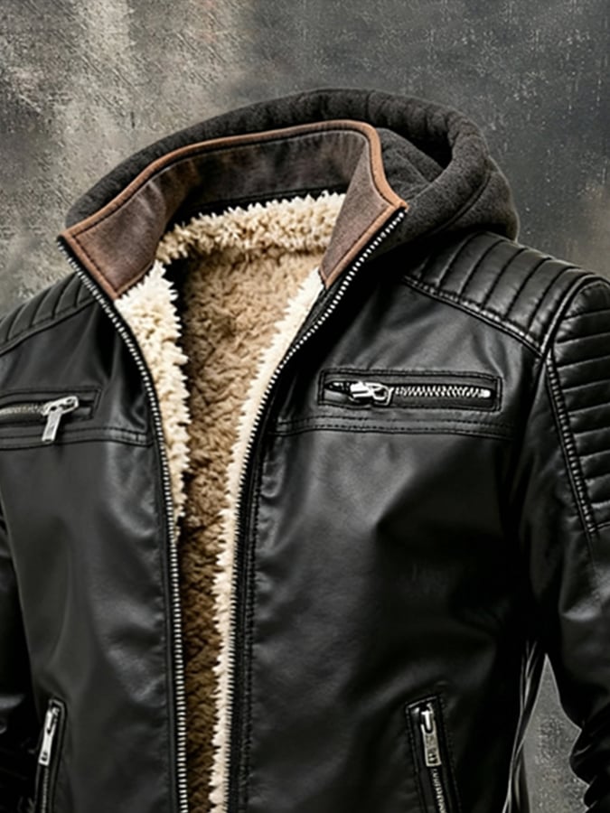 Graziano™ | The Sherpa-Lined Leather Jacket