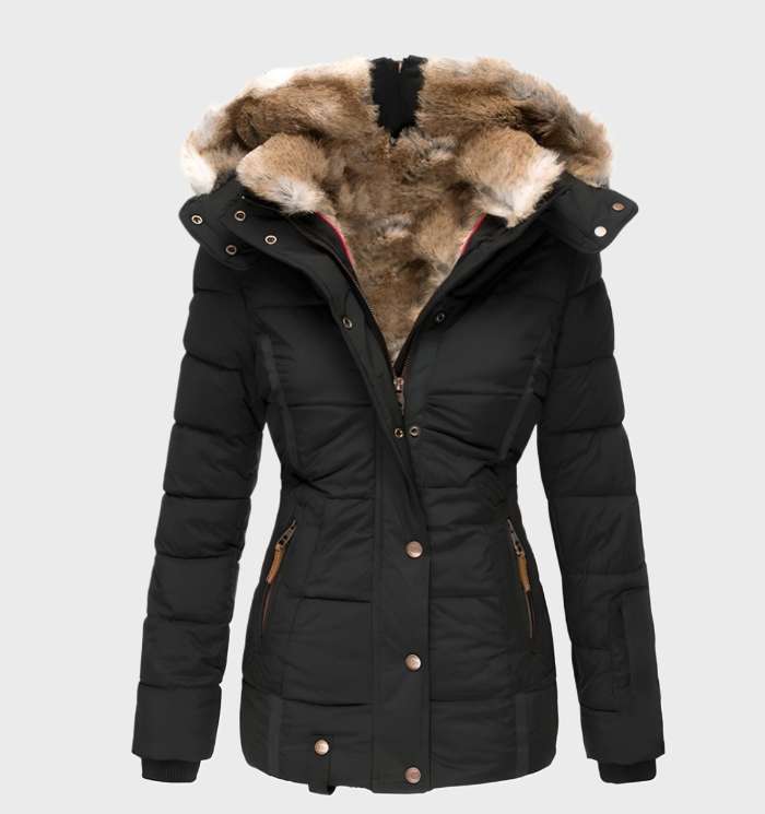 Slim Fit Women's Winter Jacket with Hood - Aurora