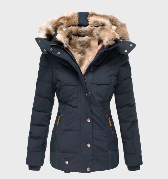 Slim Fit Women's Winter Jacket with Hood - Aurora